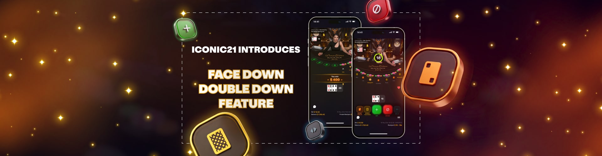 Face Down Double Down screen graphic from game